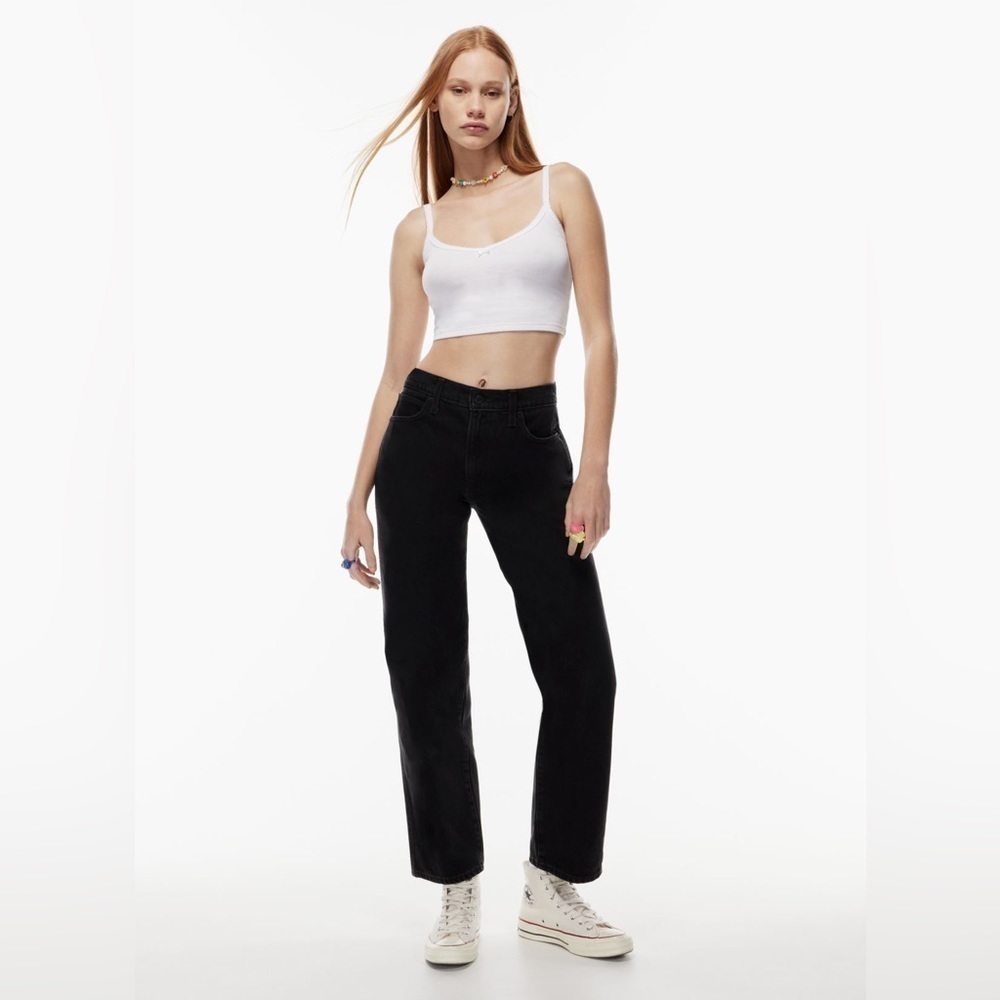 Aritzia Sunday Best Black Mid Rise Baggy Jeans